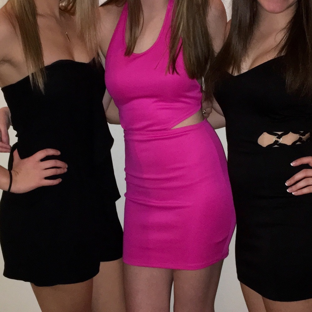 Hot pink dress